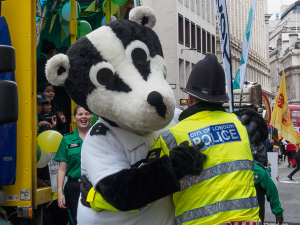 The policeman and the panda