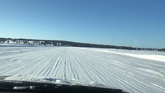 driving across the Storsjön (Great Lake)