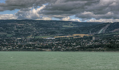 Lillehammer seen from across lake Mjøsa.