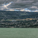 Lillehammer seen from across lake Mjøsa.