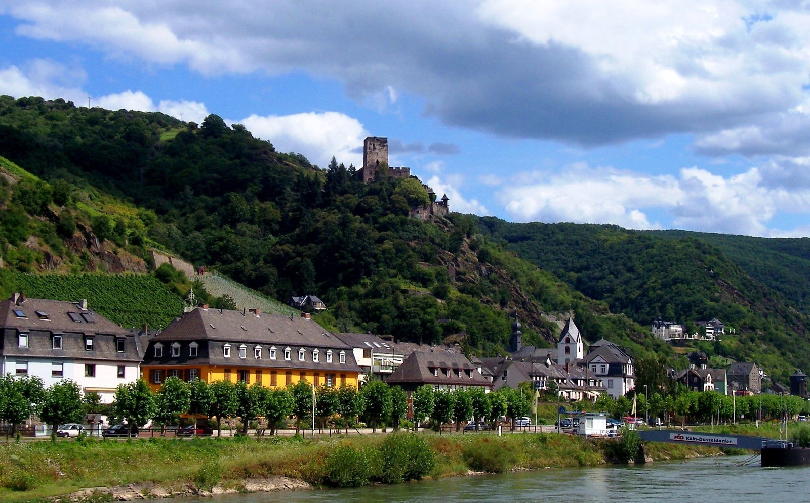 DE - Kaub - Blick vom Rhein