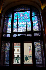 Stained Glass Designed by Alfons Mucha, Mayorial Hall, Municipal House, Náměstí Republiky, Prague