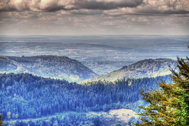 La Planche des belles Filles: Paysage de Haute-Saonois.