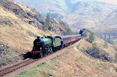 Ex LNER class K.1 2005(BR No 62005) at Glen Finnan with The Royal Scotsman Train 4th May 1990