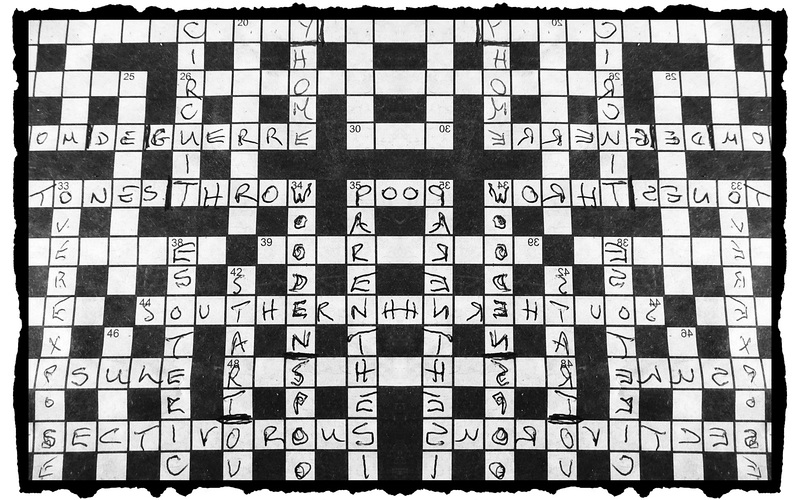 Cryptic crossword puzzle