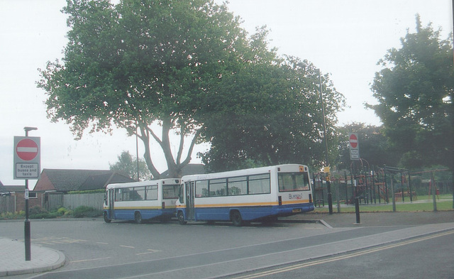 Burtons Coaches buses parked at Mildenhall outstation - 29 July 2008 (DSCN2316R)