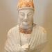 Beardless Man Wearing a Pointed Hat Terracotta Figurine in the Louvre, June 2013