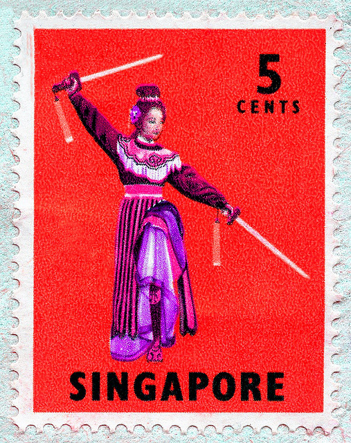 5 Cent Singapore Stamp
