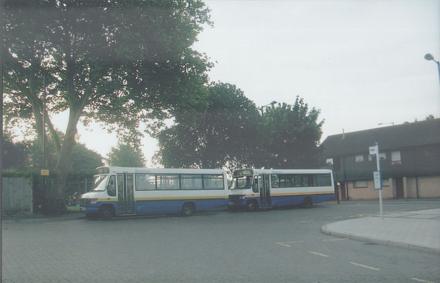 Burtons Coaches buses parked at Mildenhall outstation - 29 July 2008 (DSCN2317R)