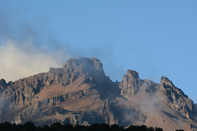 Kilimanjaro, Top of Mawenzi Peak (5149m) from Horombo Huts