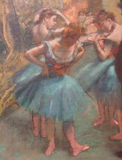 Detail of Dancers: Pink and Green by Degas in the Metropolitan Museum of Art, May 2011