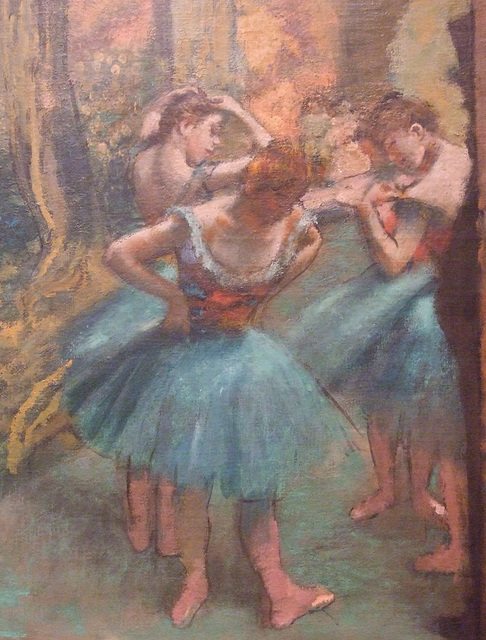 Detail of Dancers: Pink and Green by Degas in the Metropolitan Museum of Art, May 2011