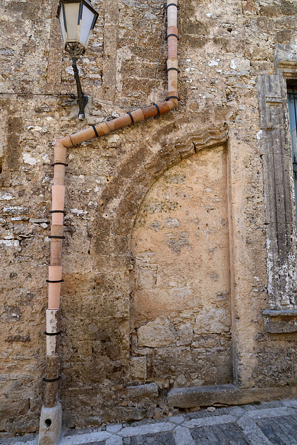 External terracotta drainpipe