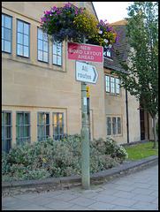 Oxford road signs in bloom