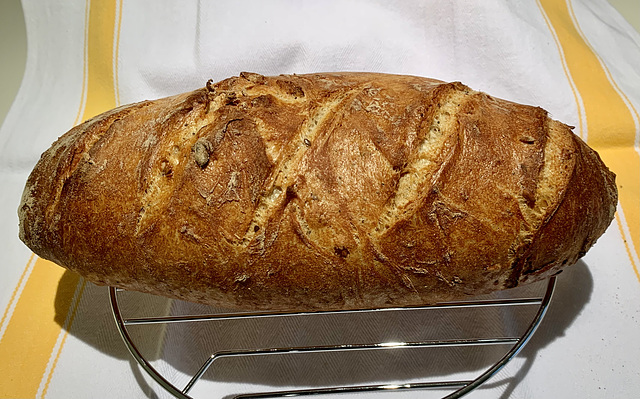 Multi-seeded sourdough loaf for the weekend