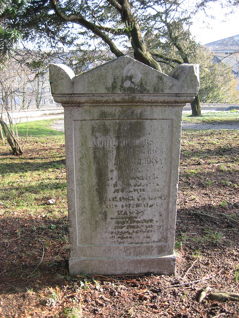 Grabsteine auf dem Gelände der "Insel" in Bern.