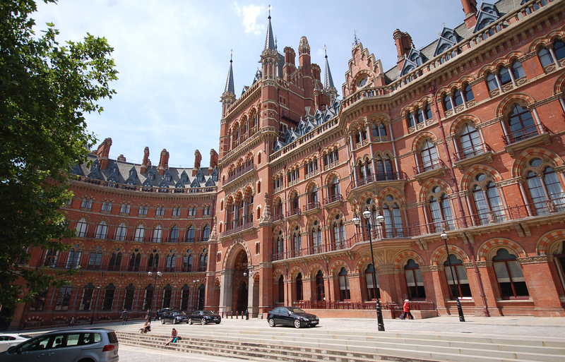 Saint Pancras Station and Chambers, Euston Road, Camden, London