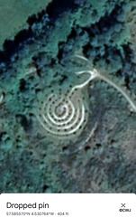 Aerial view of the Touchstone Maze, Strathpeffer