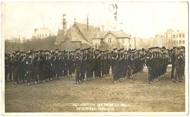 WP1912 WPG - DECORATION DAY PARADE WINNIPEG MAY 11, 1913