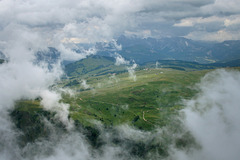 Compatsch from Schlern - break in the clouds