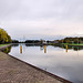 Oberwasser des neuen Schiffshebewerks Henrichenburg (Schleusenpark Waltrop) / 17.10.2024