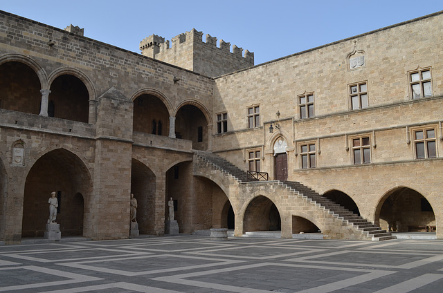 Rhodes, In the Courtyard of the Palace of the Grand Master