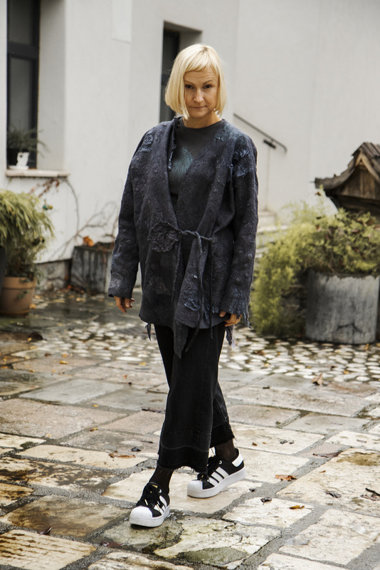 felt jacket - grey
