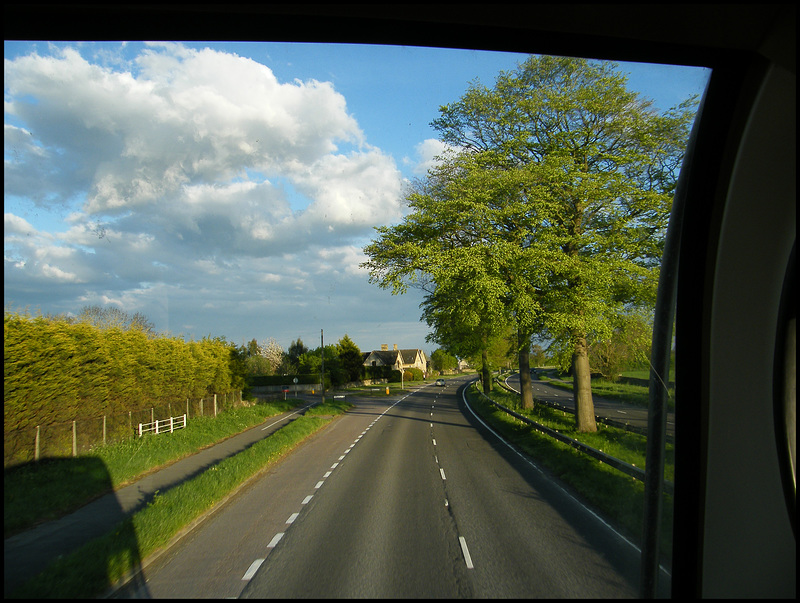 spring evening on the A44