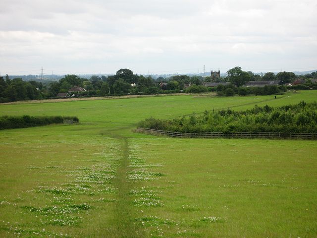 Path leading towards the Church of St James at Barton under Needwood from Smith Hills