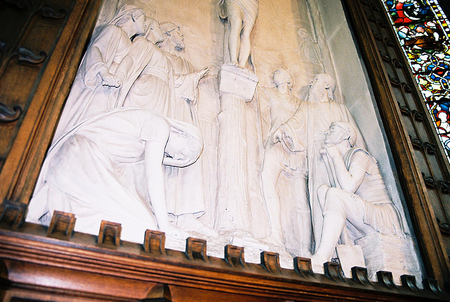 Detail of Altar, St Mark's Church, Snow Hill, Hanley, Stoke on Trent, Staffordshire.