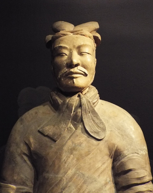 Detail of the Unarmored General from the Terracotta Army in the Metropolitan Museum of Art, July 2017