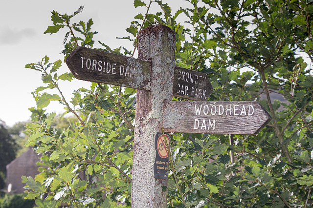 old sign at Crowden