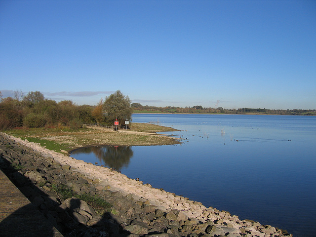 Looking North along Draycote Bank, from the Western shore of Draycote Water.