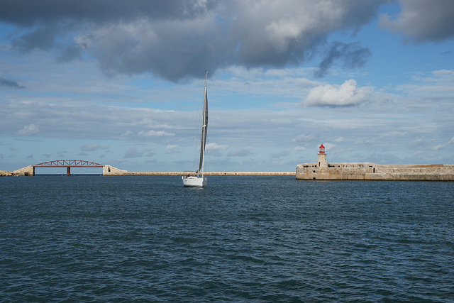 Yacht On The Grand Harbour