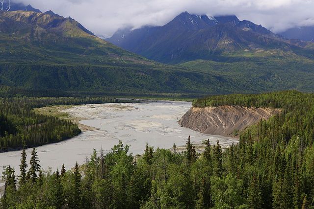 Matanuska River and Chugach Mountains