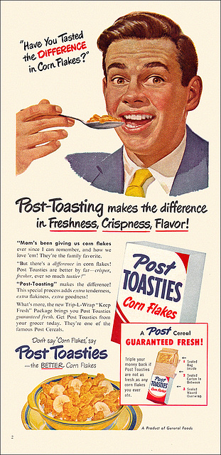 Post Toasties Ad, 1950