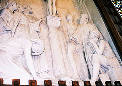 Detail of George Tinworth Reredos, St Mark's Church, Snow Hill, Hanley, Stoke on Trent, Staffordshire