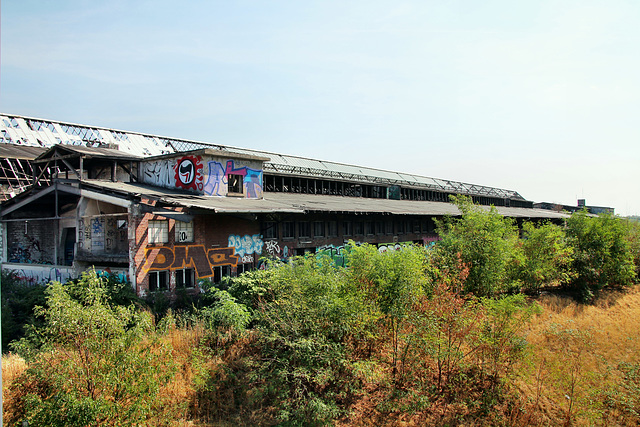Der alte Güterbahnhof Duisburg neben der A59 / 19.08.2018
