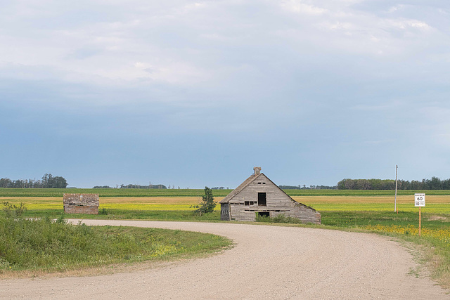 two sheds by the bend