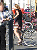 girl with bicycle