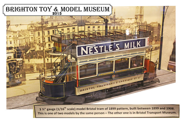 Bristol Tram 1899 1/16th model - Brighton Toy Museum - 31.3.2015