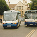 Cambus 910 (E910 LVE) and 260 (NEN 954R) in Cambridge - 13 Aug 1988