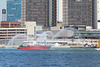 Fireboat Curtis Randolph, full plumes of welcome spray