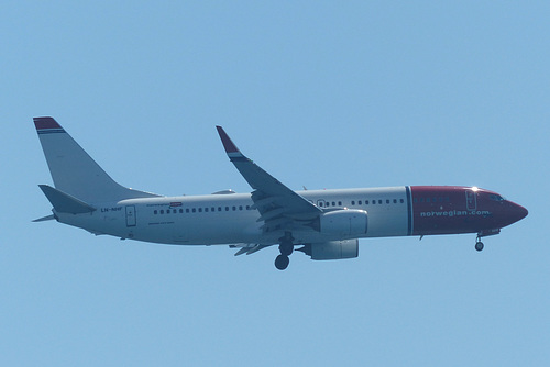 LN-NHF approaching Nice - 18 April 2017