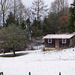 Hühnerstall im Schnee