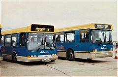 The Shires (LDT Limited) DE171 (P671 OPP) and SE703 (N703 EUR) at Showbus, Duxford – 22 Sep 1996 (330-01)