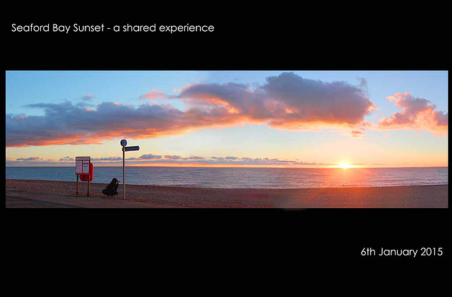 Snapping a Seaford Bay sunset - a shared experience - 6.1.2015