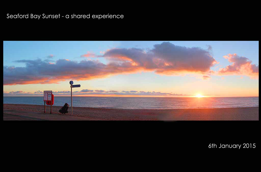 Snapping a Seaford Bay sunset - a shared experience - 6.1.2015