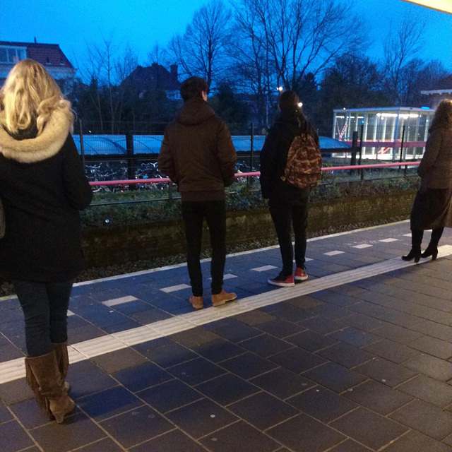 Waiting for the train