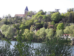 Vue sur La Frette-sur-Seine, commune d'Ile-de-France, France
